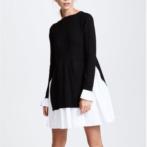 English factory Knit Combo Sweater-Dress